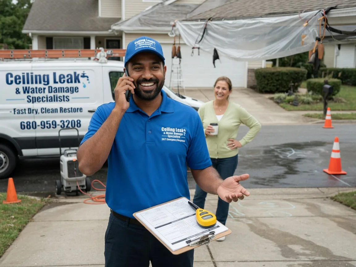 Ceiling Leak Cleanup Marine, IL FAQs